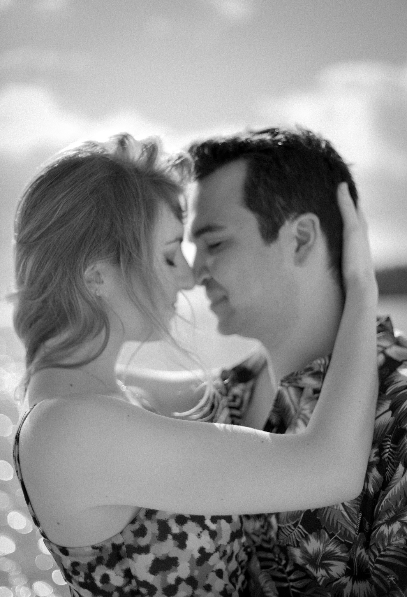 Portrait d'un couple en noir et blanc