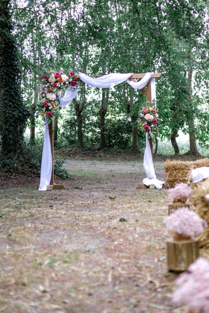 composition florale cérémonie laique boheme à saint nolff dans le morbihan en bretagne